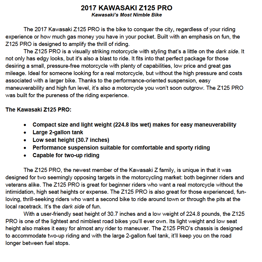 Z124 Information 1
